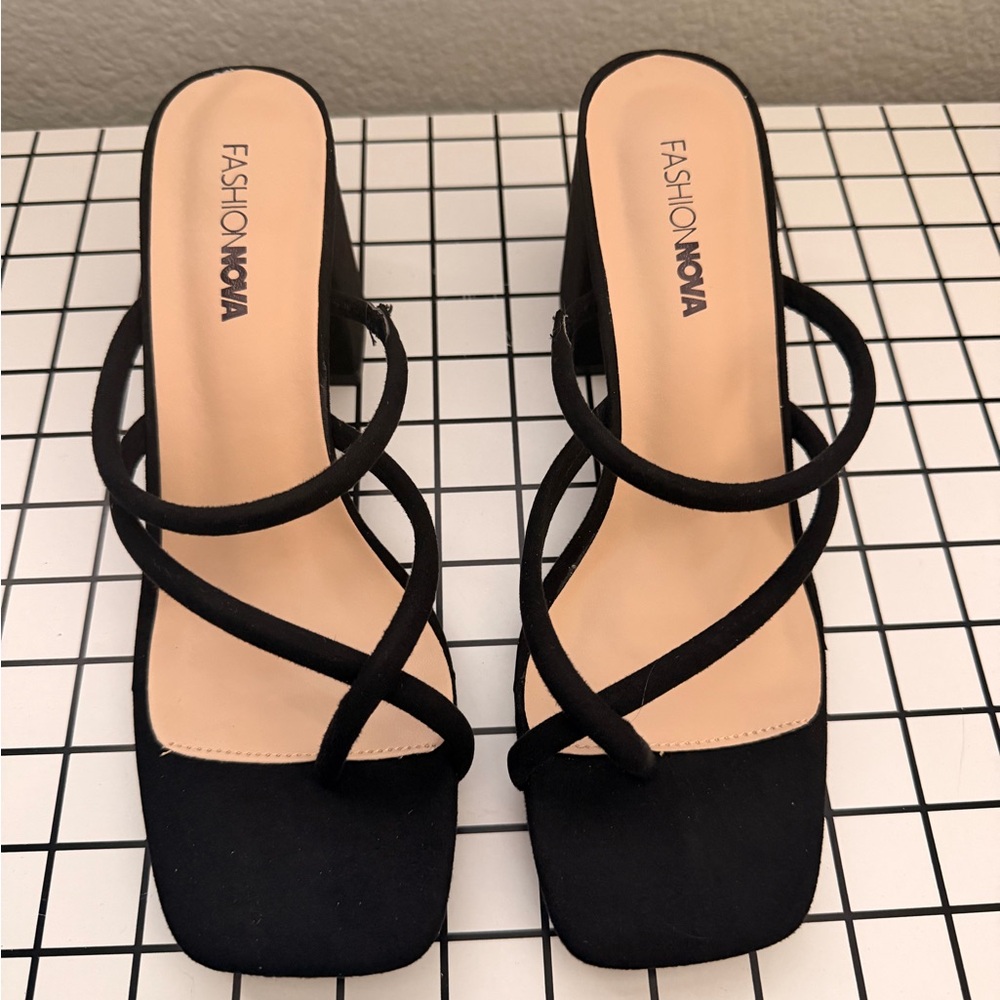 Fashion Nova Elegant Black Heels